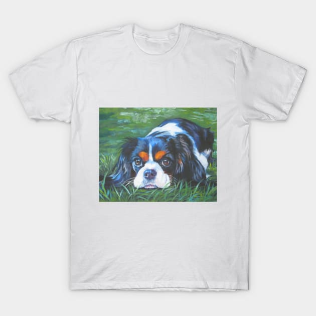 cavalier king charles spaniel fine art painting T-Shirt by LASHEPARD